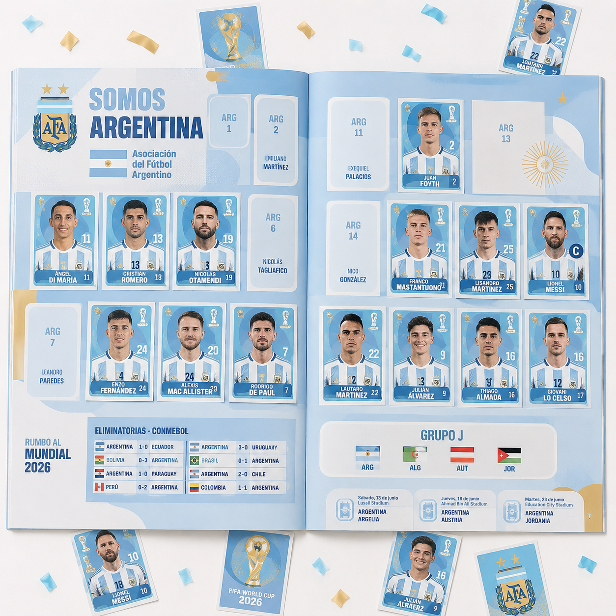 Kit Imprimible Figuritas del Mundial 2026