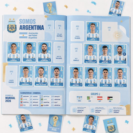 Kit Imprimible Figuritas del Mundial 2026
